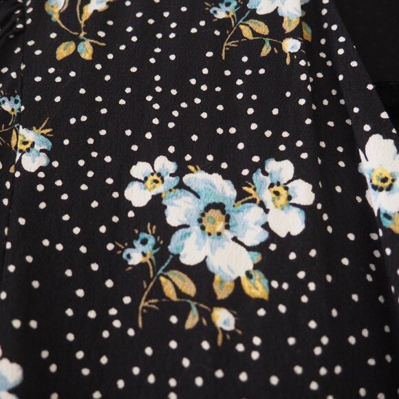 Loft Floral Polka Dot Wrap Skort Romper sz 4 - Picture 4 of 5